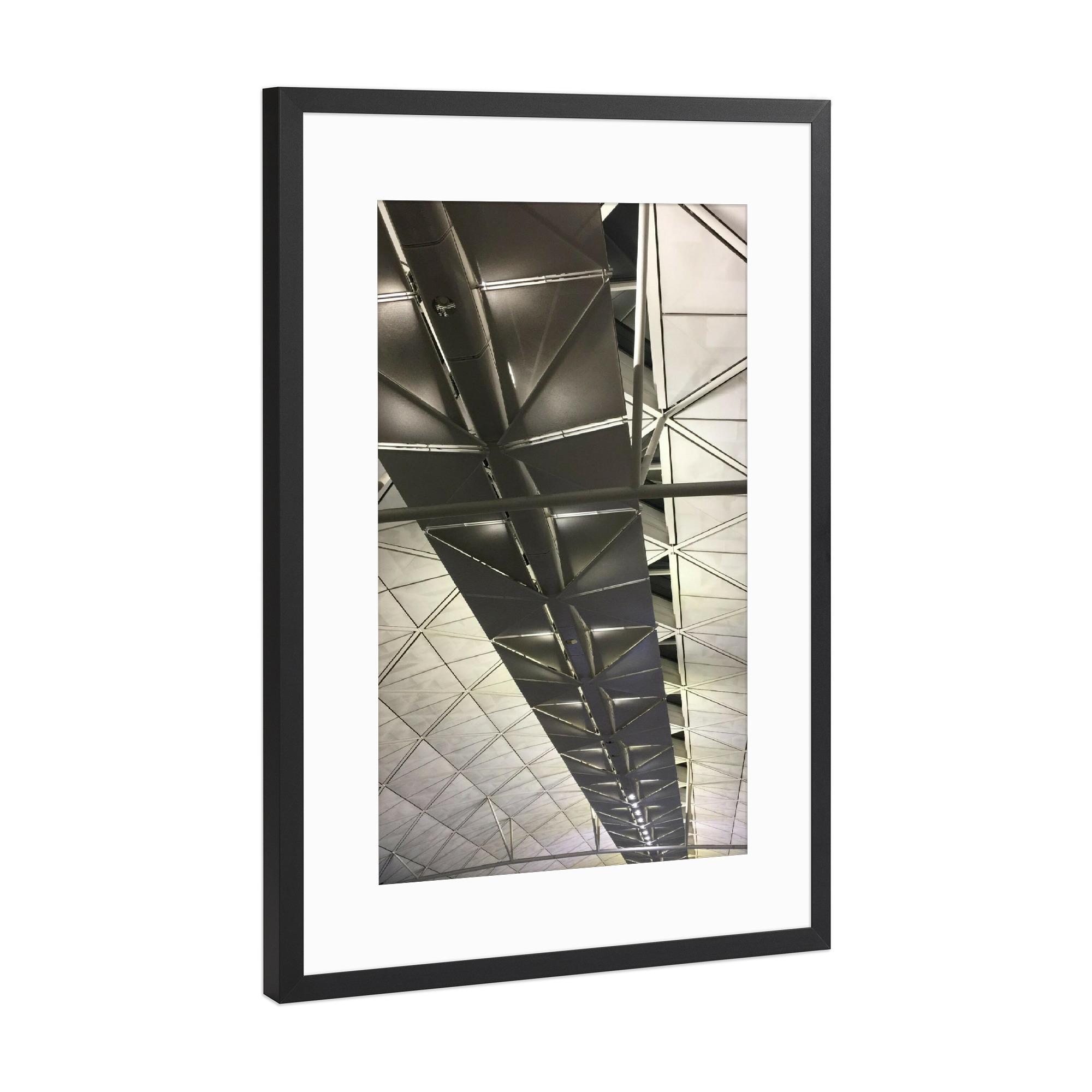 Poster mit Rahmen Schwarz (Metallic) "Look up" artboxONE - Städte,Reise,Architektur,Geometrie