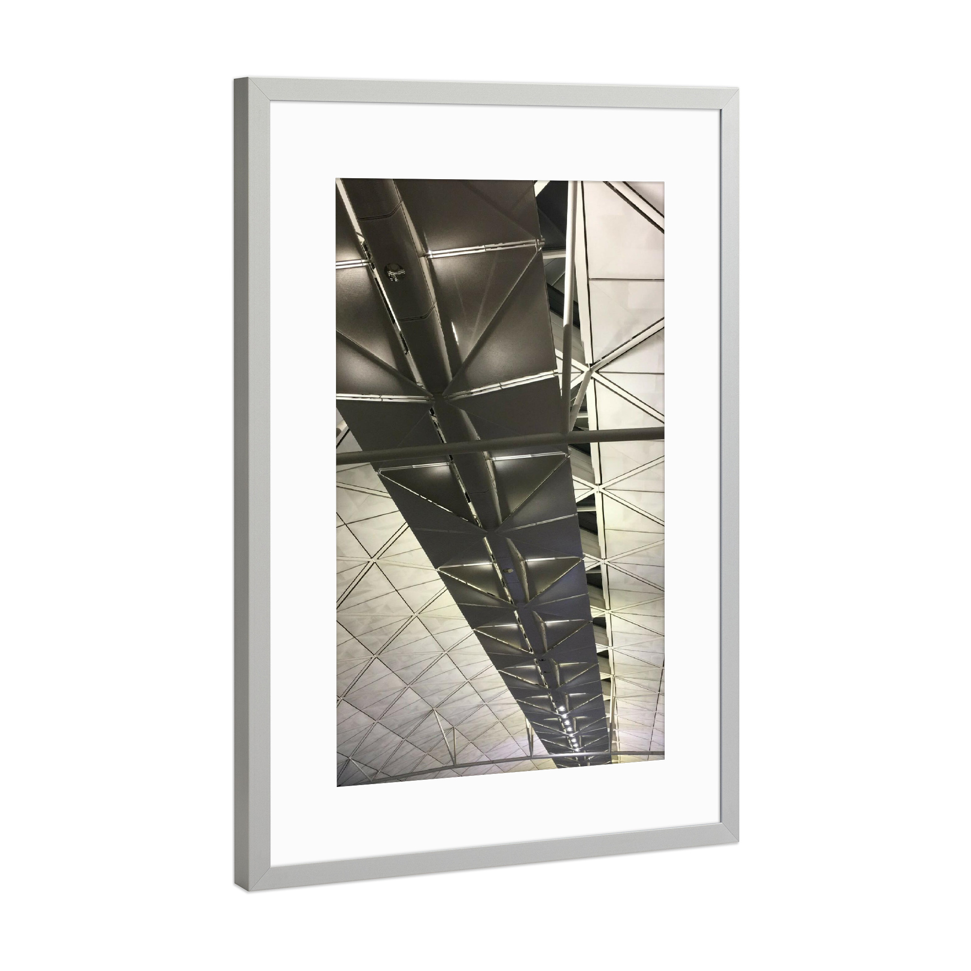 Poster mit Rahmen Silber "Look up" artboxONE - Städte,Reise,Architektur,Geometrie