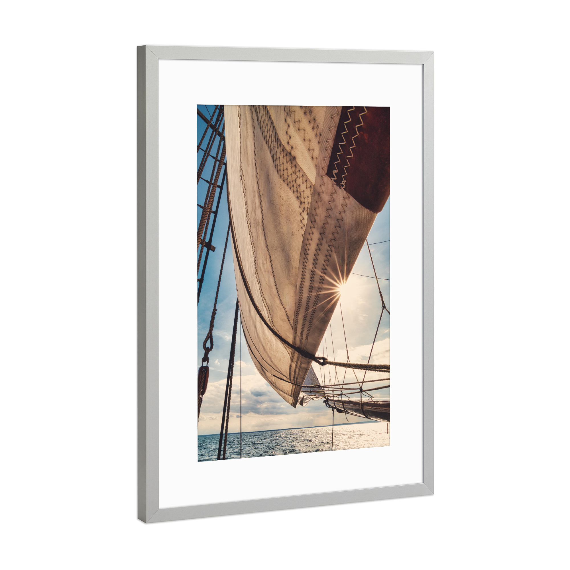 Poster mit Rahmen Silber "Sailing away" artboxONE - Natur,Reise / Strand und Meer