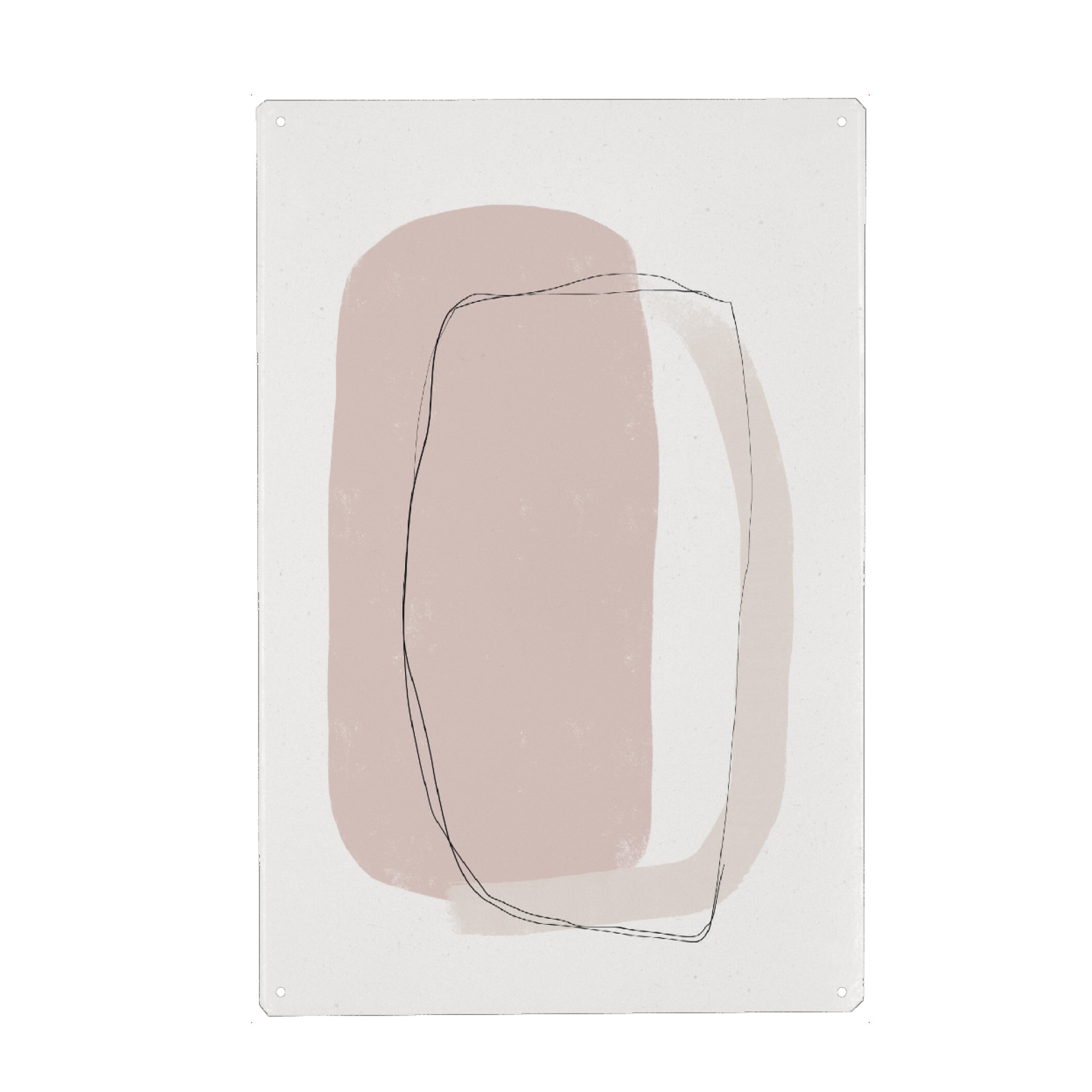 Holzbild "Abstract Bond" artboxONE - Abstrakt,Geometrie - Pastell,Feminin,Soft,Abstract,Abstrakt,Formen,Geometrie,Geometry,Boho,Female