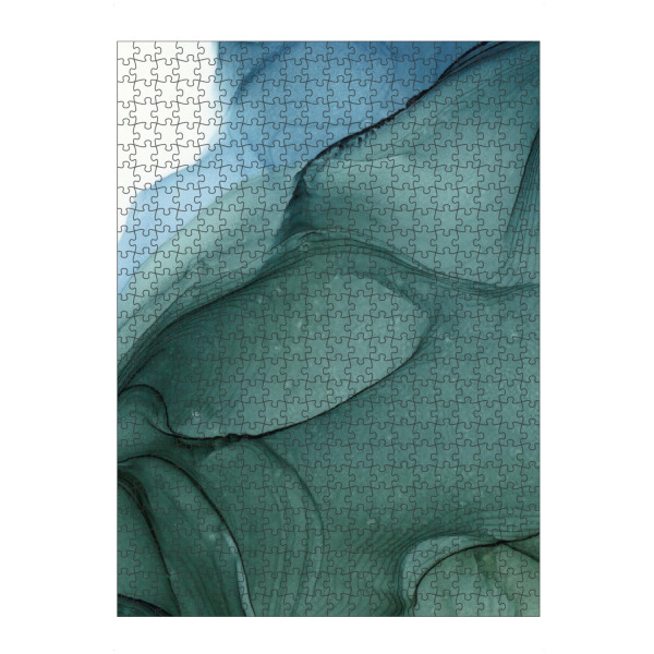 Puzzle Ravensburger "Green - the grass and river" artboxONE - Abstrakt