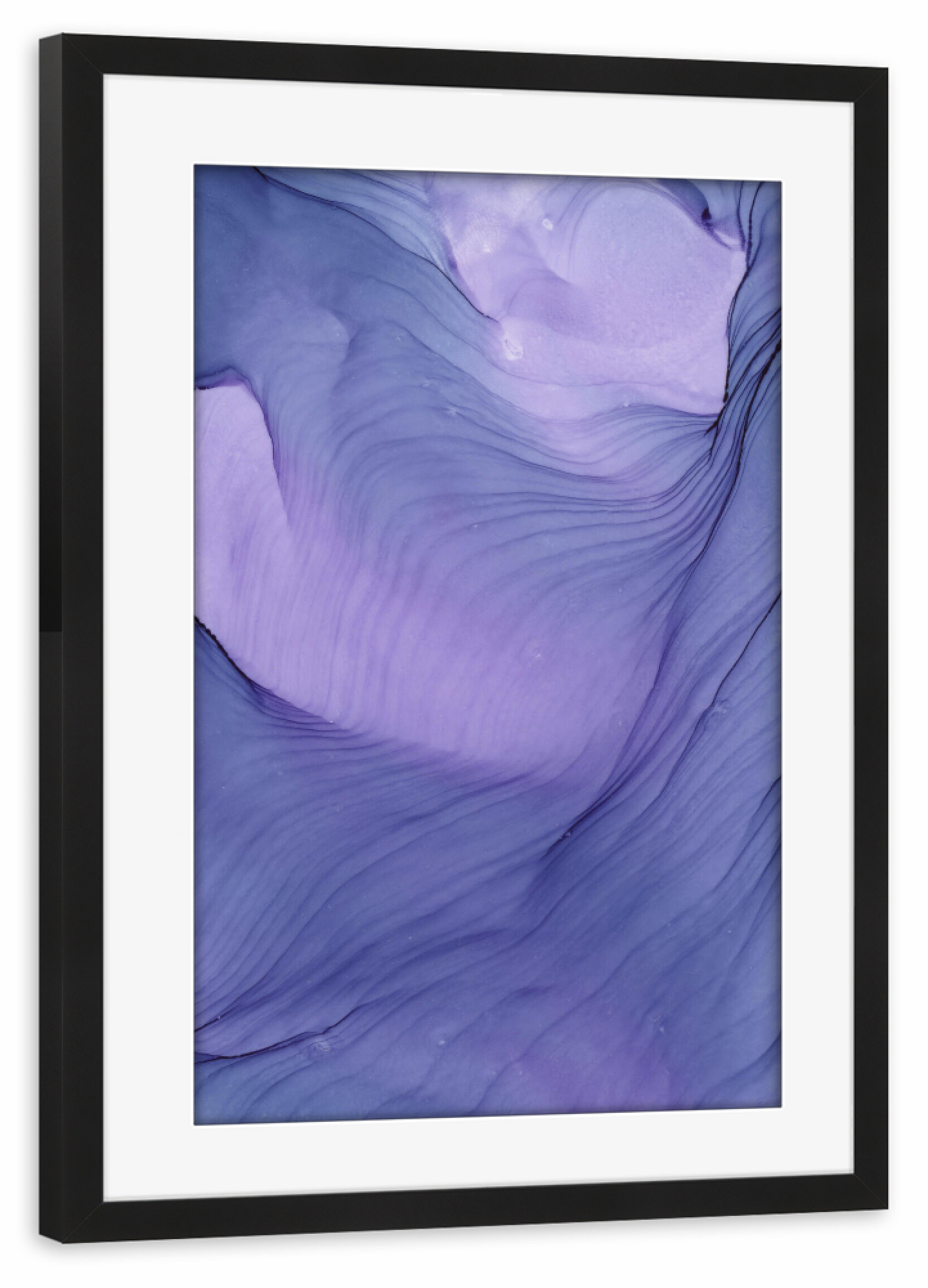 Poster mit Rahmen schwarz "Abstract purple art" artboxONE - Abstrakt
