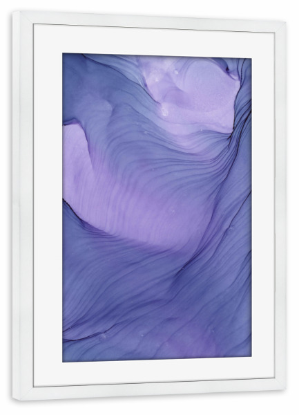 Poster mit Rahmen weiß "Abstract purple art" artboxONE - Abstrakt