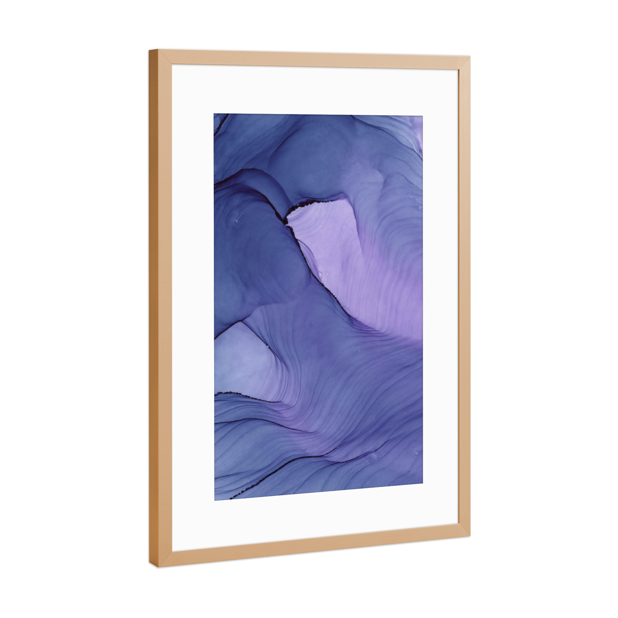 Poster mit Rahmen Kupfer "Purple - the abstract art" artboxONE - Abstrakt