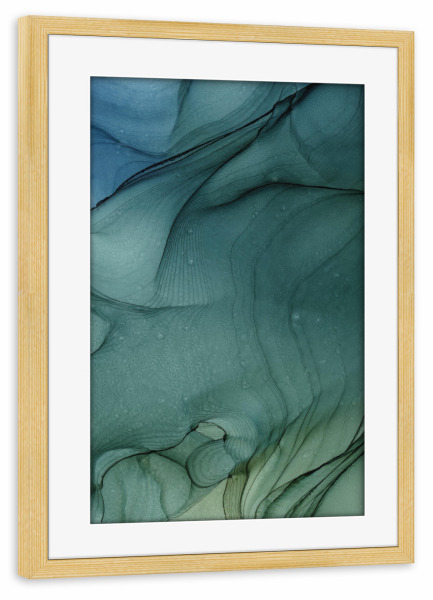 Poster mit Rahmen kiefer "The dark forest - art" artboxONE - Abstrakt