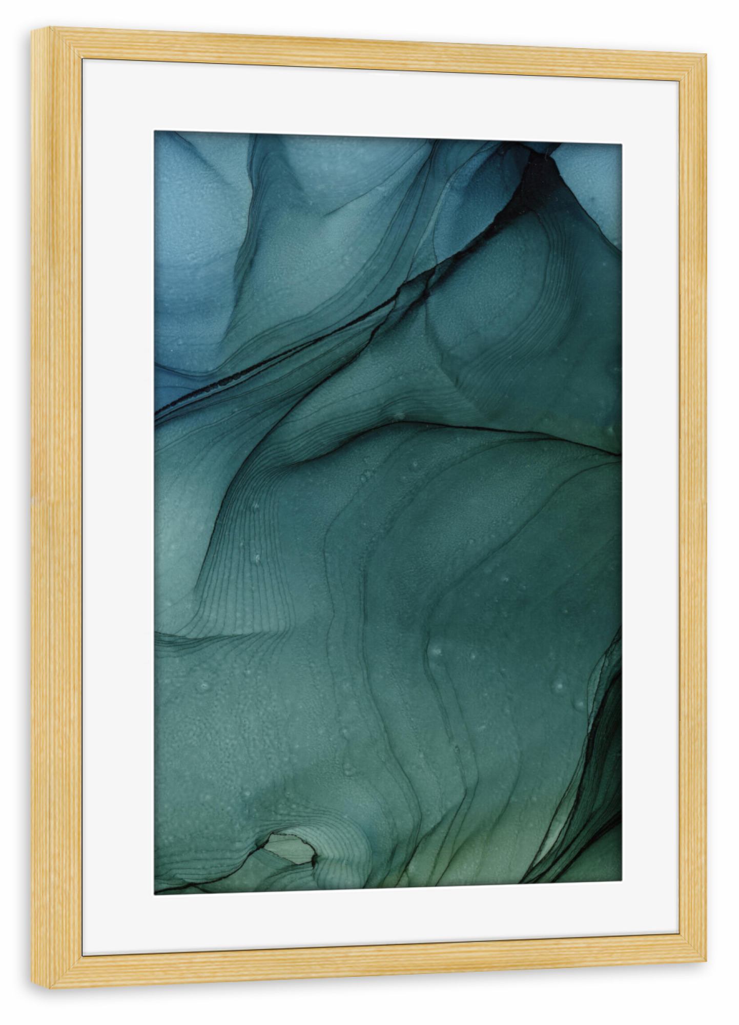 Poster mit Rahmen kiefer "Dark forest art" artboxONE - Abstrakt