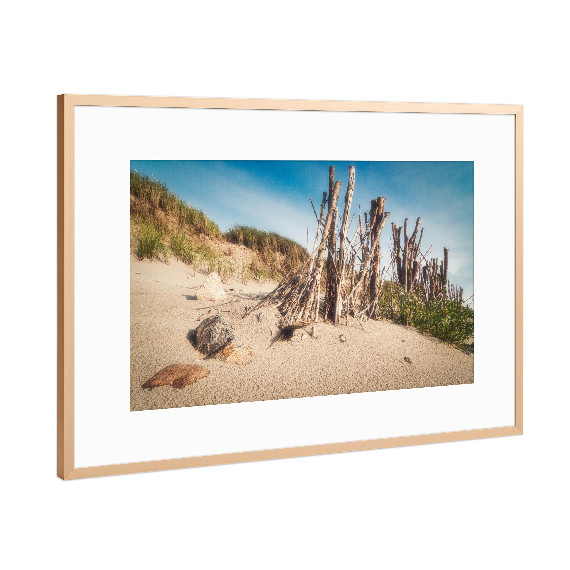 Poster mit Rahmen Kupfer "Dünenblick" artboxONE - Natur,Reise,Reise / Strand und Meer