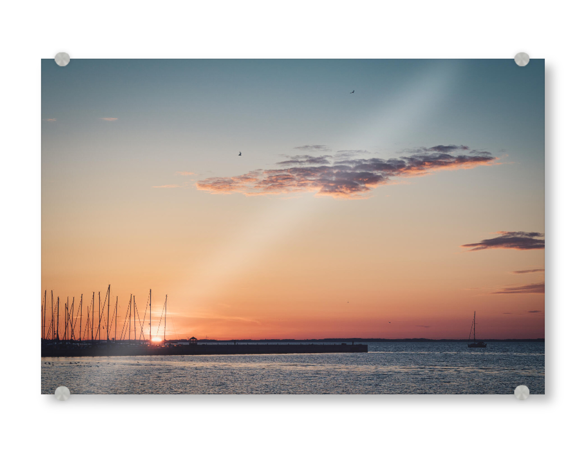 Acrylglasbild "Sonne küsst Horizont" artboxONE - Natur,Reise,Reise / Strand und Meer