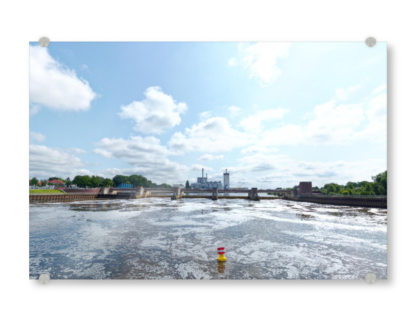 Acrylglasbild "Bremen - Weserwehr; Panorama low" artboxONE - Städte,Reise,Architektur,Reise / Länder,Städte / Weitere