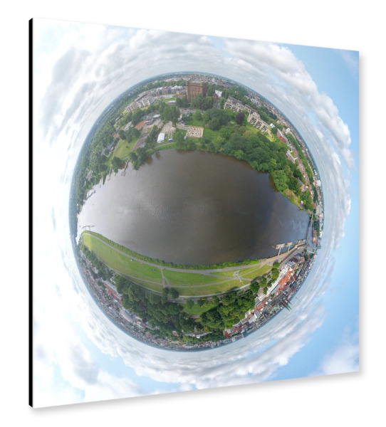 Alu-Dibond "Bremen - Weser, Werder Wasserturm" 30x30 cm artboxONE