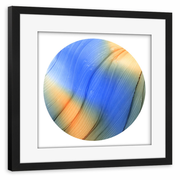 Poster mit Rahmen schwarz "Light on sea o" artboxONE - Abstrakt