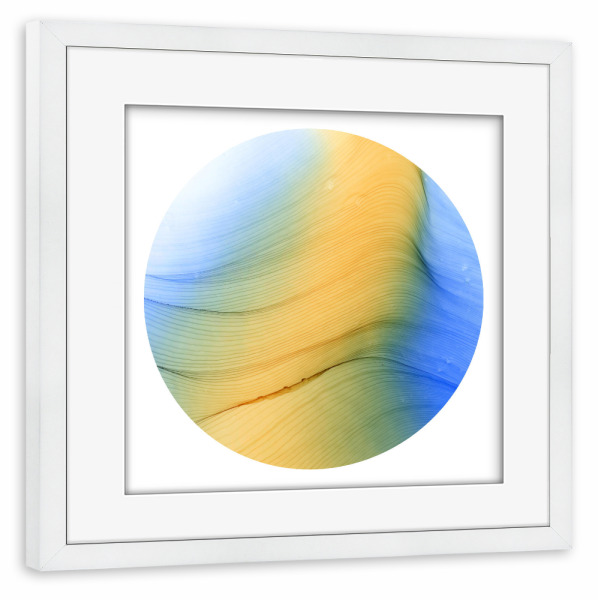 Poster mit Rahmen weiß "Golden light o - art" artboxONE - Abstrakt