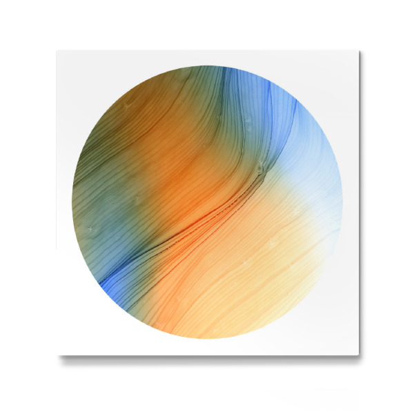 Galerie-Print "Orange o - blue" 30x30 cm artboxONE