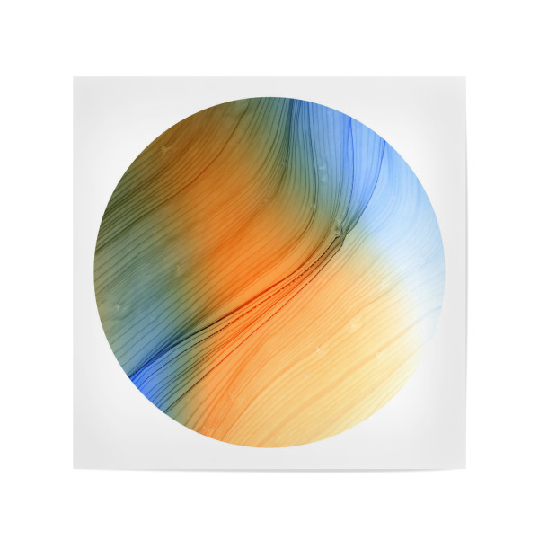Poster 20x20 cm "Orange o - blue" artboxONE - Abstrakt
