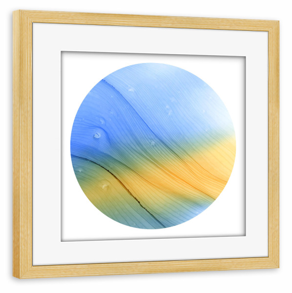 Poster mit Rahmen kiefer "Morning light on river o" artboxONE - Abstrakt