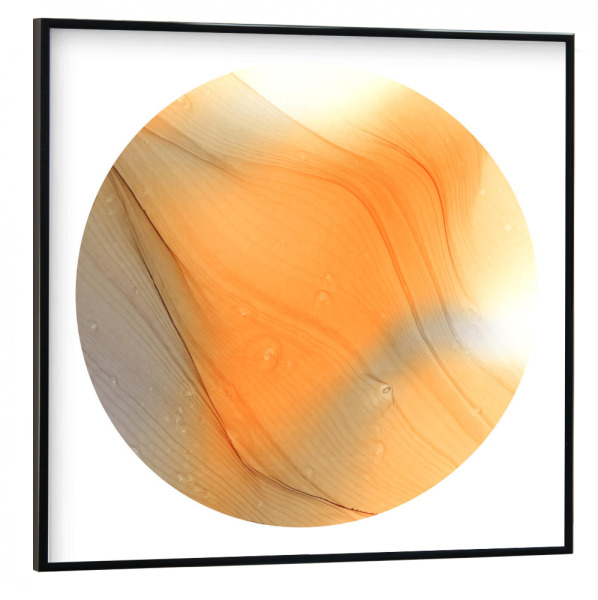 Poster mit schwarzem Rahmen 30x30 cm "Only orange o" artboxONE - Abstrakt