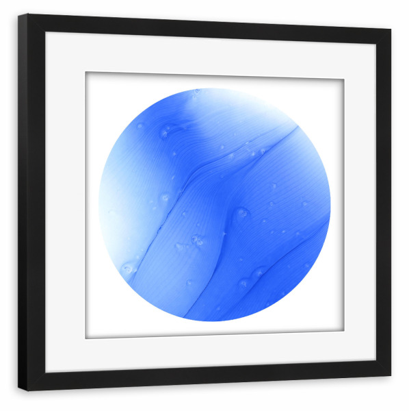 Poster mit Rahmen schwarz "Cold blue - o - art" artboxONE - Abstrakt