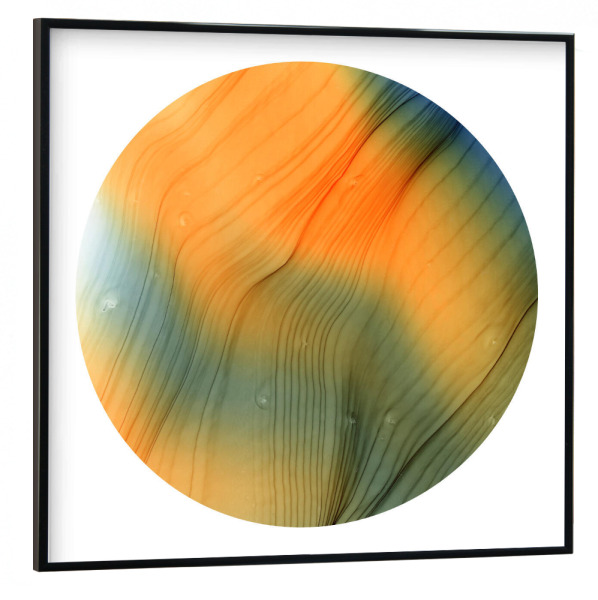 Poster mit schwarzem Rahmen 30x30 cm "Orange mood - river" artboxONE - Abstrakt