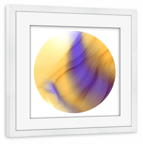 Poster mit Rahmen weiß "The light on the river" artboxONE - Abstrakt