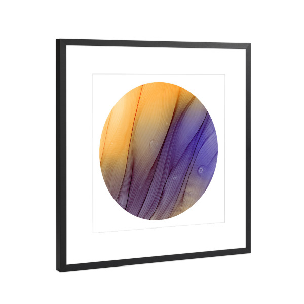 Poster mit Rahmen Schwarz (Metallic) "O - the golden vibe -" artboxONE - Abstrakt