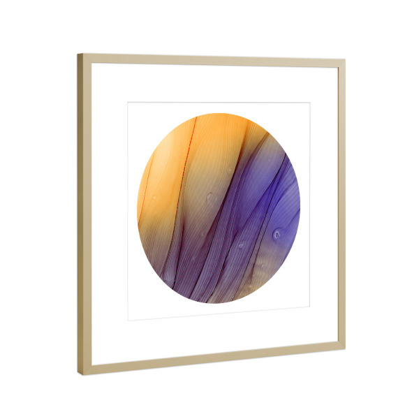 Poster mit Rahmen Gold "O - the golden vibe -" artboxONE - Abstrakt
