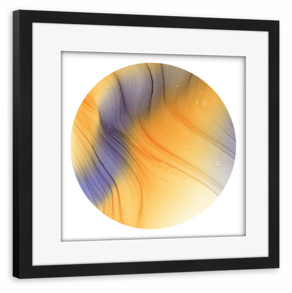 Poster mit Rahmen schwarz "Golden river - o -" artboxONE - Abstrakt