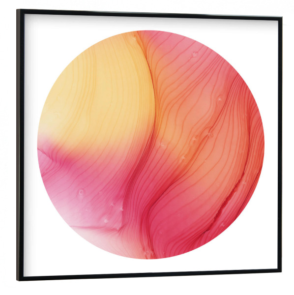 Poster mit schwarzem Rahmen 30x30 cm "O - soft feeling - springday" artboxONE - Abstrakt