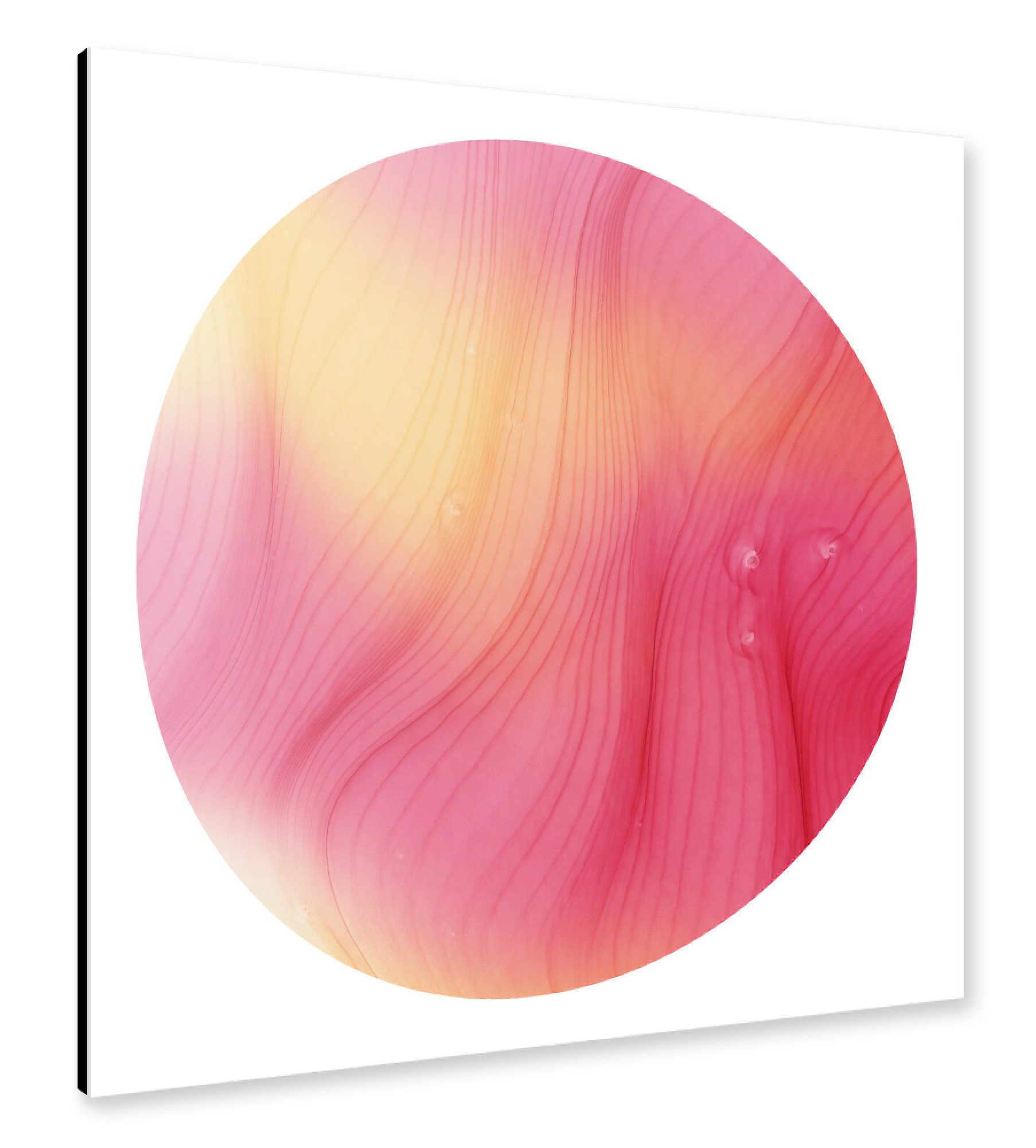 Alu-Dibond "O - spring night - pink" 30x30 cm artboxONE