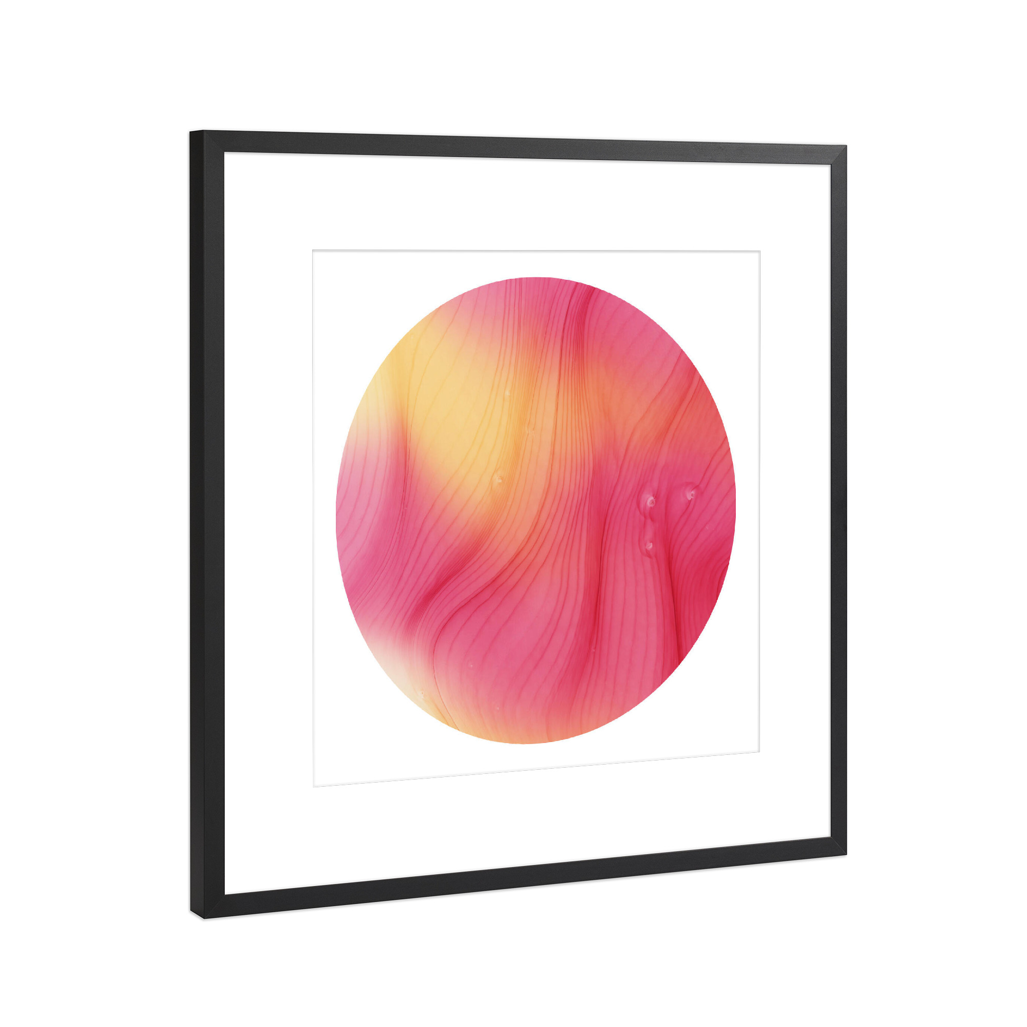 Poster mit Rahmen Schwarz (Metallic) "O - spring night - pink" artboxONE - Abstrakt