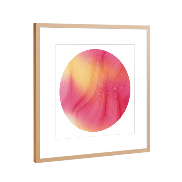 Poster mit Rahmen Kupfer "O - spring night - pink" artboxONE - Abstrakt