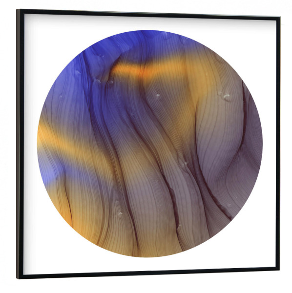 Poster mit schwarzem Rahmen 30x30 cm "O - dark soft wind - night" artboxONE - Abstrakt