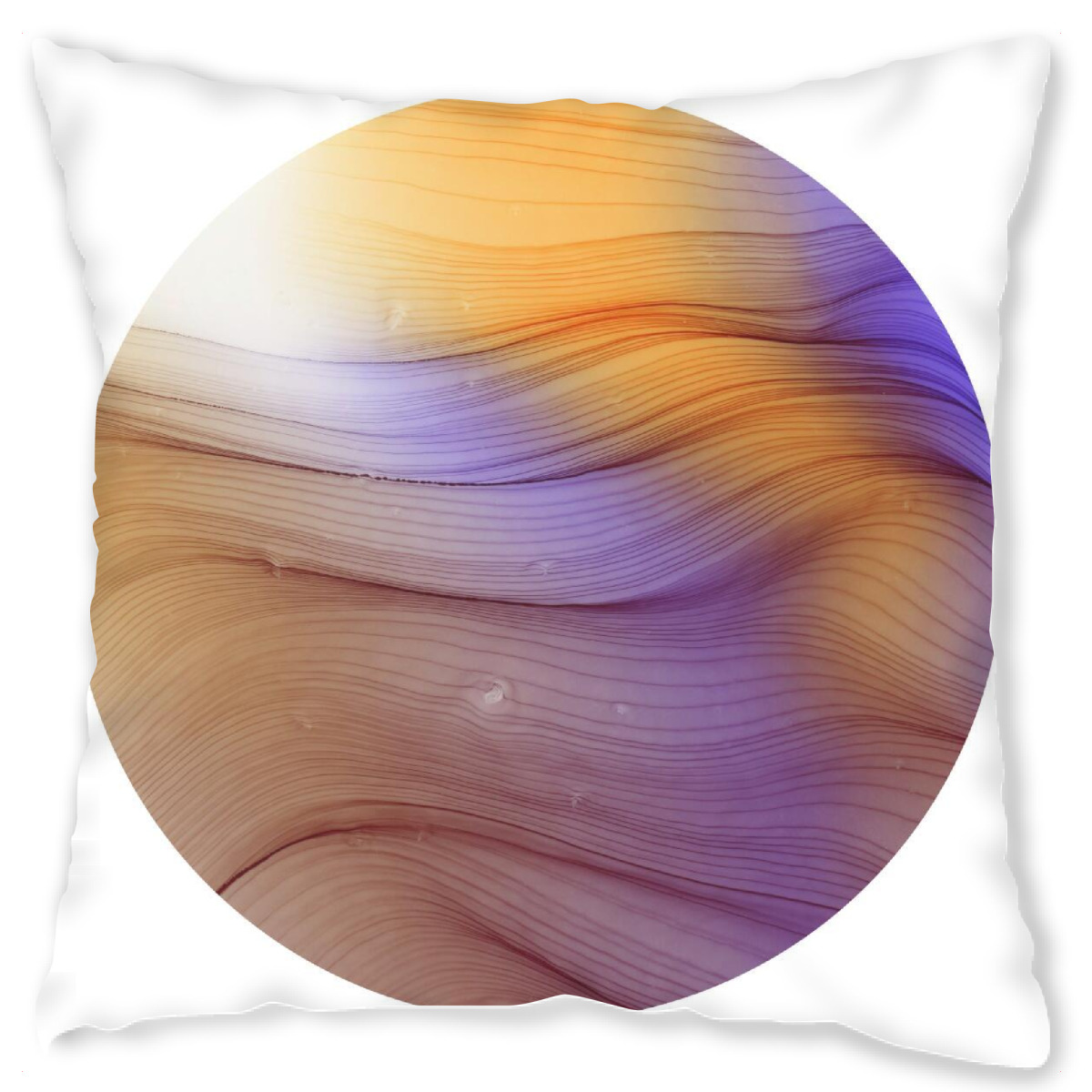 Design-Kissen "Wellen - kunst - gold n purple" artboxONE - Abstrakt