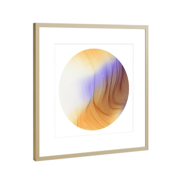 Poster mit Rahmen Gold "Wind 0 - art" artboxONE - Abstrakt