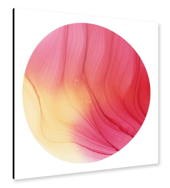 Alu-Dibond "Pink - 0 - golden" 30x30 cm artboxONE