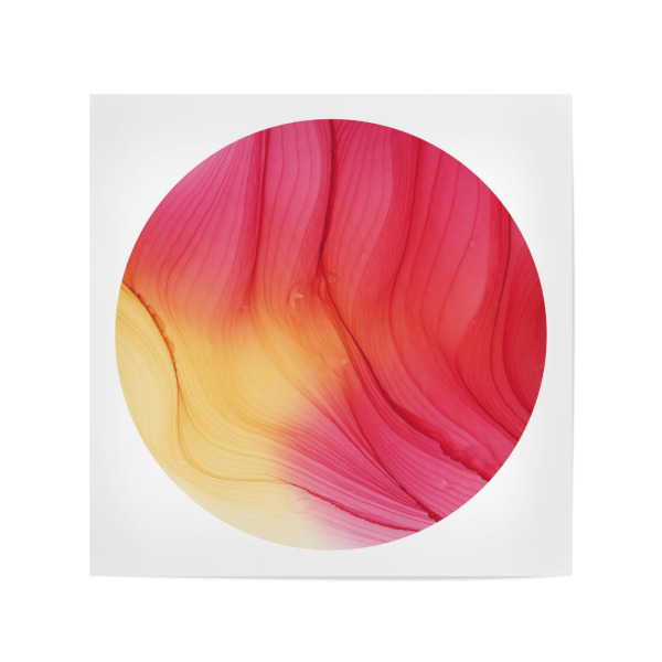 Poster 20x20 cm "Pink - 0 - golden" artboxONE - Abstrakt