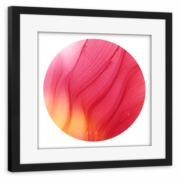 Poster mit Rahmen schwarz "0 - pink mood" artboxONE - Abstrakt