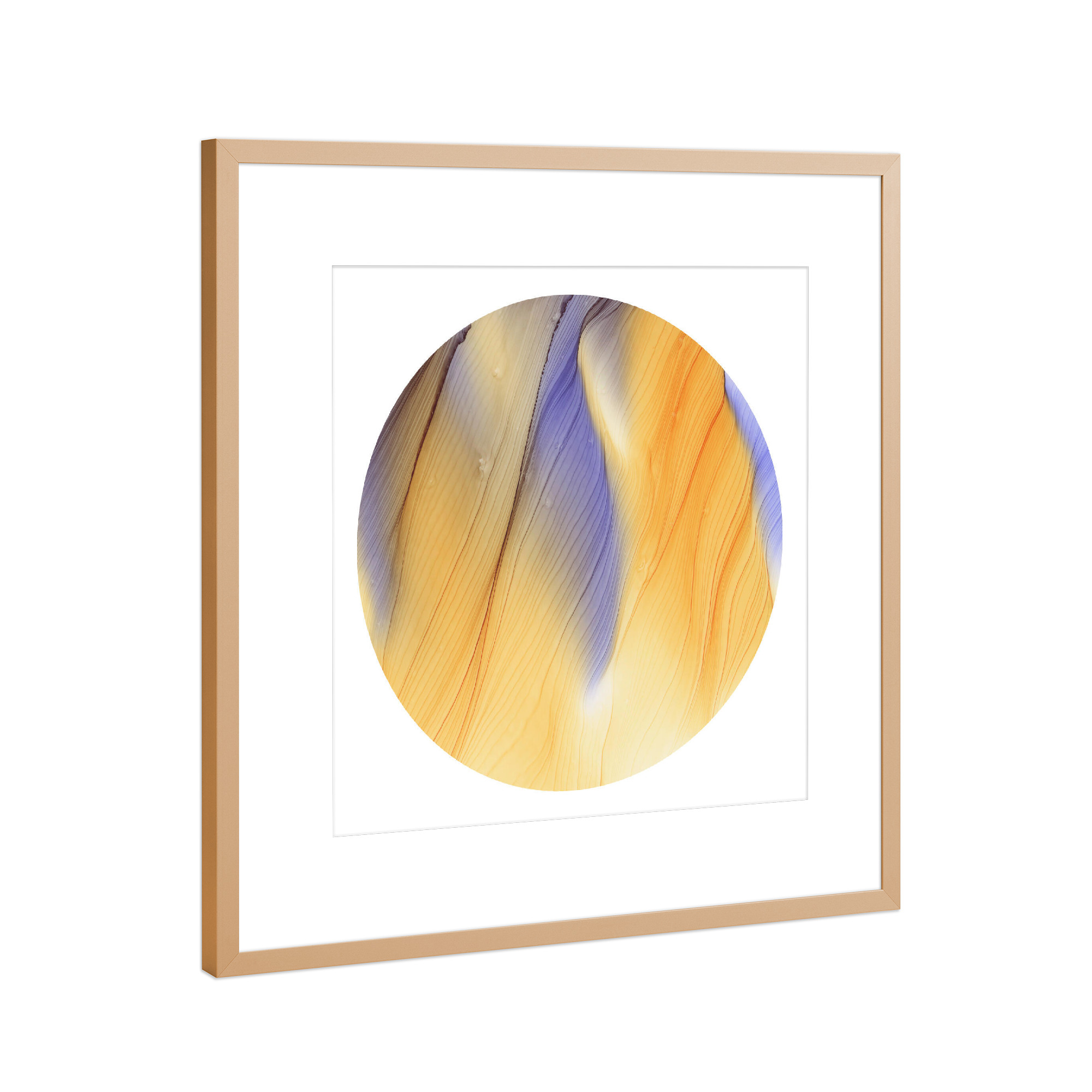 Poster mit Rahmen Kupfer "0 - soft golden wind" artboxONE - Abstrakt