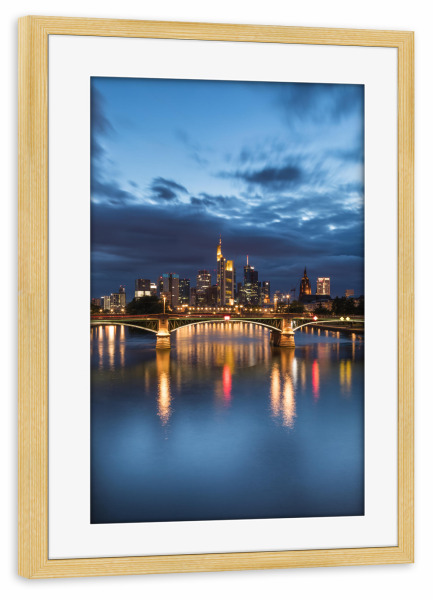 Poster mit Rahmen kiefer "Frankfurt's Skyline" artboxONE - Städte,Städte / Frankfurt