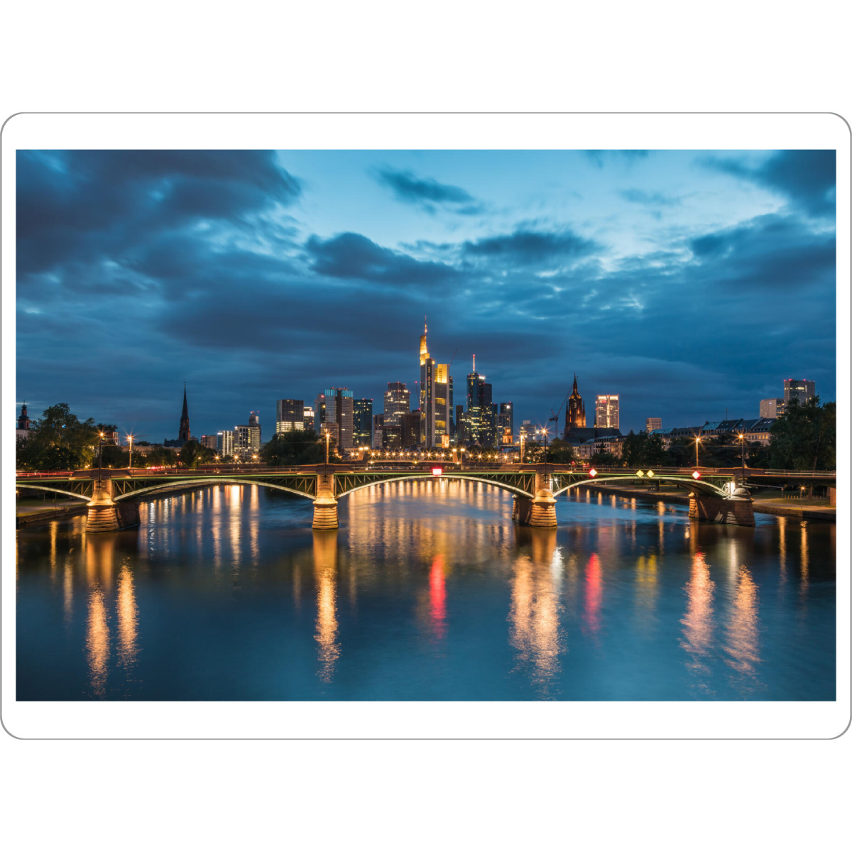 Tischset "Frankfurt Blue Hour" artboxONE - Städte,Architektur,Städte / Frankfurt