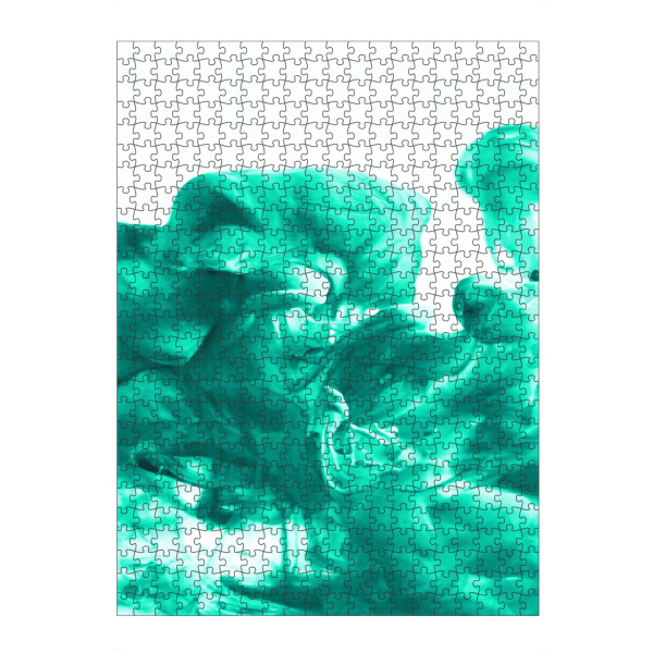 Puzzle Ravensburger "Breathe Design" artboxONE - Abstrakt - Minimalism,Abstract,Expressionism,Ink,Water,Liquid,Flow,Exotic,Green,Free flow,Spill