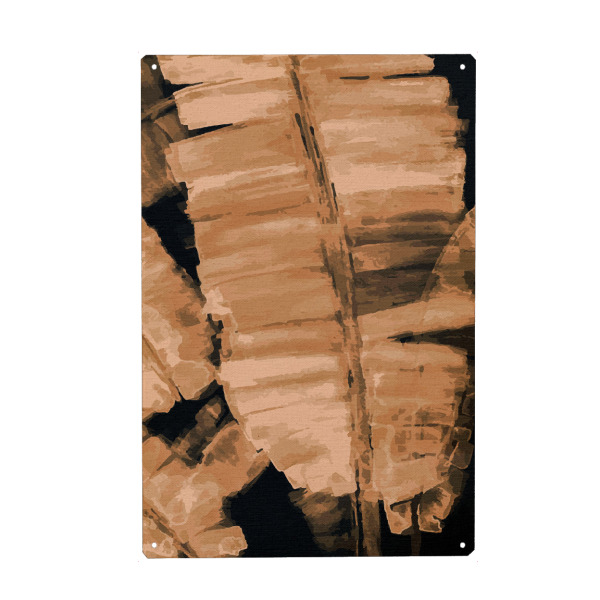 Metall Poster "Banana Tree Leaf" artboxONE - Natur