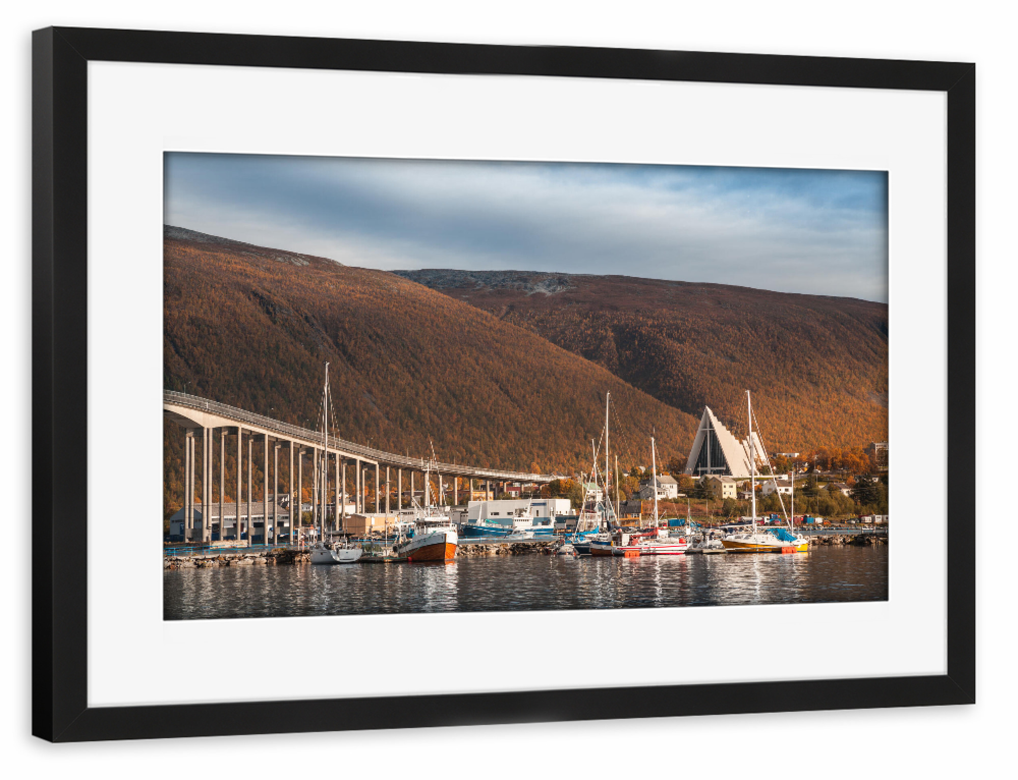 Poster mit Rahmen schwarz "Tromsö im Herbst" artboxONE - Städte,Reise