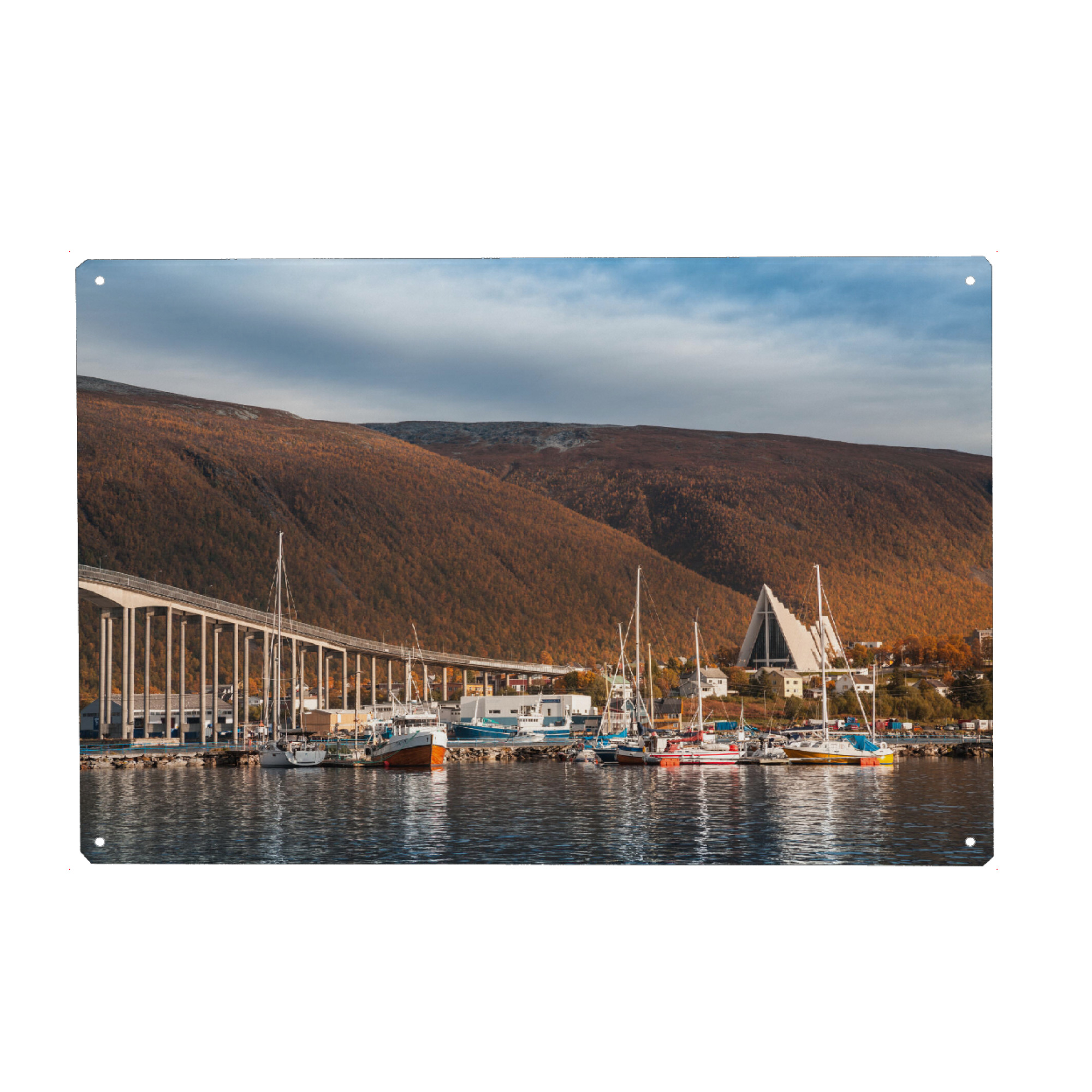 Metall Poster "Tromsö im Herbst" artboxONE - Städte,Reise
