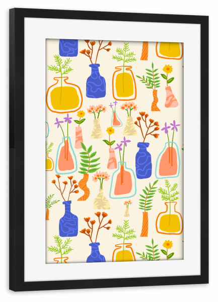 Poster mit Rahmen schwarz "Garden As Though You Will Live-II" artboxONE - Floral,Abstrakt