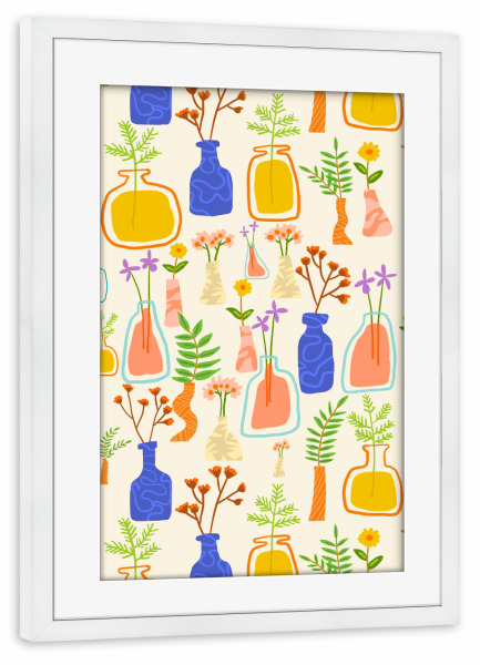 Poster mit Rahmen weiß "Garden As Though You Will Live-II" artboxONE - Floral,Abstrakt