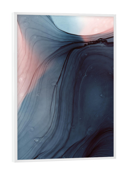 Poster mit weißem Rahmen "Darkness - abstract" artboxONE - Abstrakt
