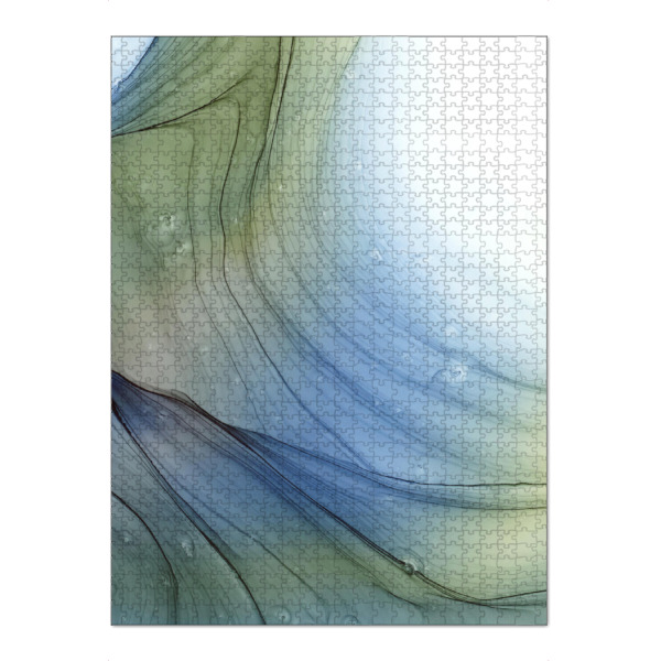 Puzzle Ravensburger "Green n blau - abstrakt" artboxONE - Abstrakt