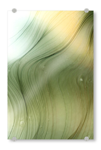 Acrylglasbild "Olive - golden light there" artboxONE - Abstrakt