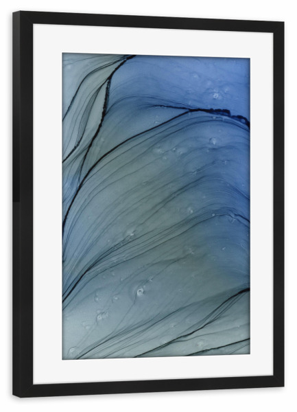 Poster mit Rahmen schwarz "Artwork - abstract hill" artboxONE - Abstrakt