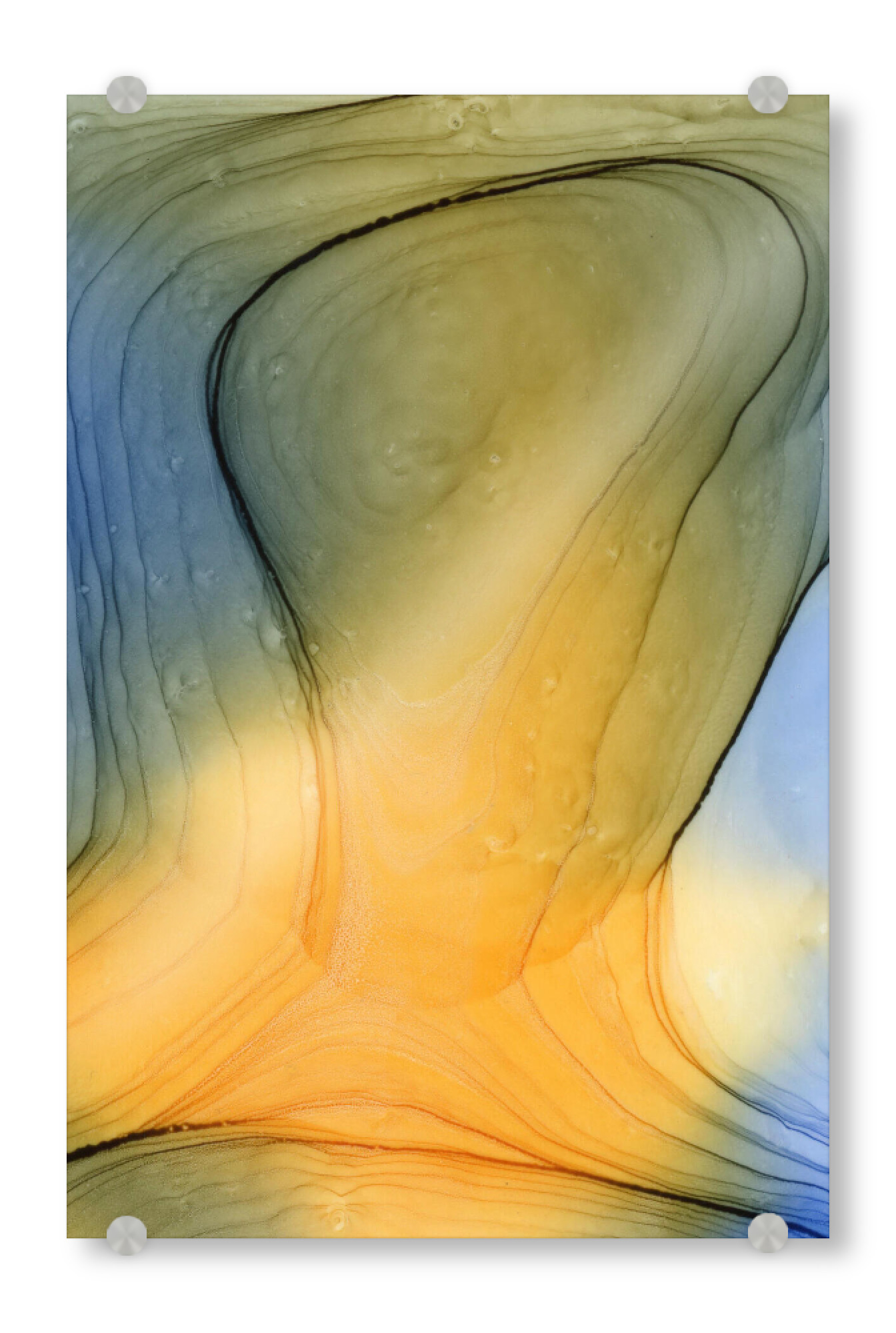 Acrylglasbild "Abstract golden light - the art" artboxONE - Abstrakt